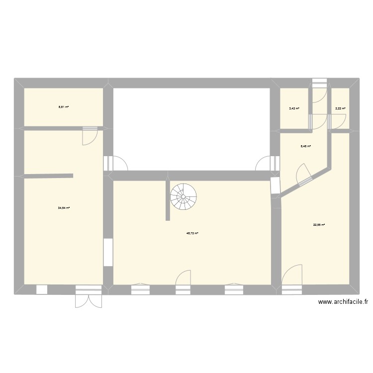 chails2. Plan de 7 pièces et 127 m2
