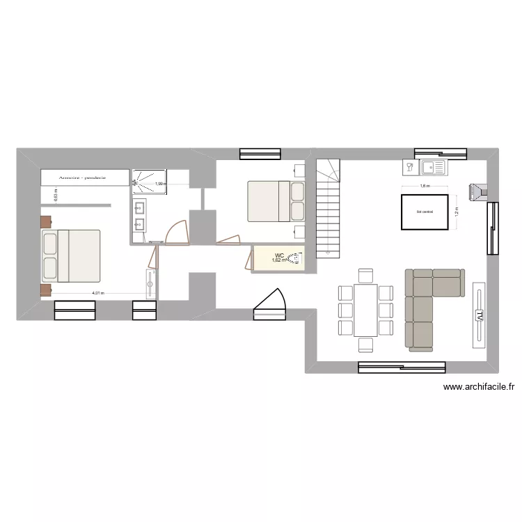 1.0. Plan de 1 et 2 m² 1.0. Plan de 1 et 2 m²