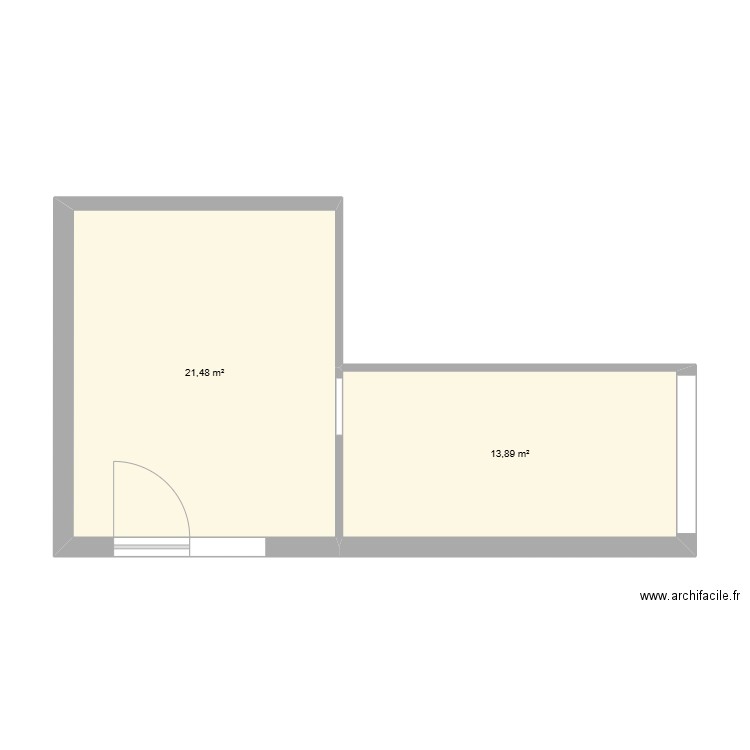 Local commercial. Plan de 2 pièces et 35 m2