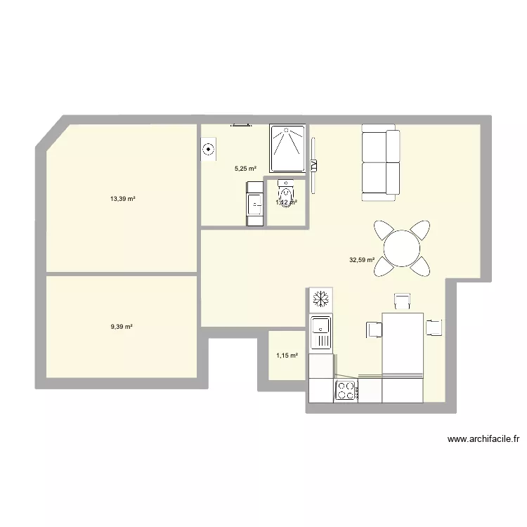plan appart Rémi renov 3. Plan de 6 et 63 m² plan appart Rémi renov 3. Plan de 6 et 63 m²