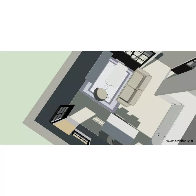 Salon Appart Vaise. Plan de 2 Pièces et 27 m² Salon Appart Vaise. Plan de 2 Pièces et 27 m²