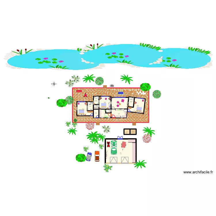 essais. Plan de 15 pièces et 533 m²