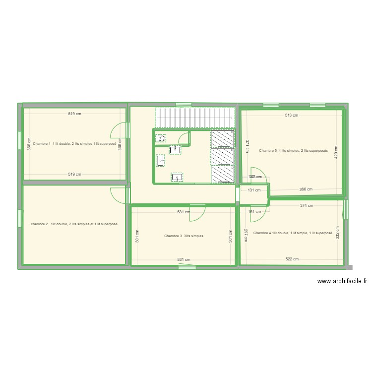 Gîte étage. Plan de 0 pièce et 0 m2