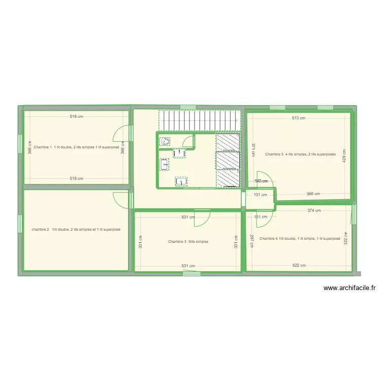 Gîte étage. Plan de Gîte étage. Plan de