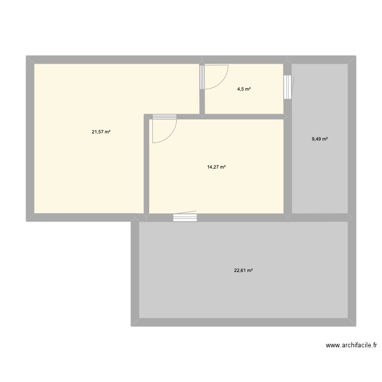 1er_etage. Plan de 5 pièces et 72 m2