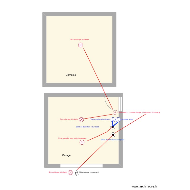 Alec - Coelho Poincy. Plan de 2 pièces et 46 m2
