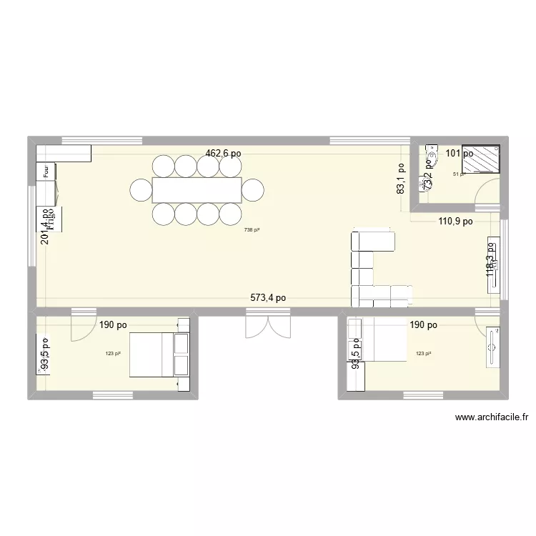 maison. Plan de 