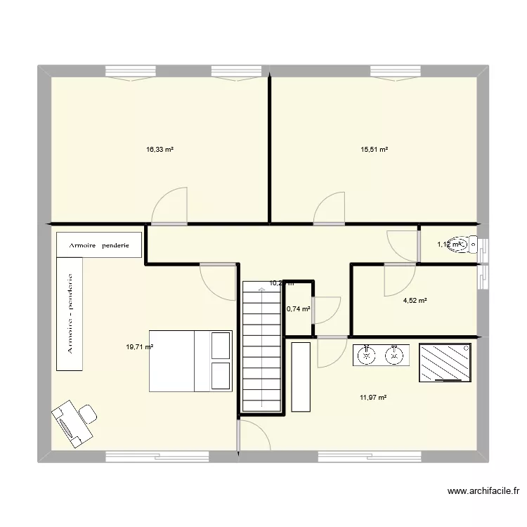 Plan 1er &eacute;tage. Plan de 