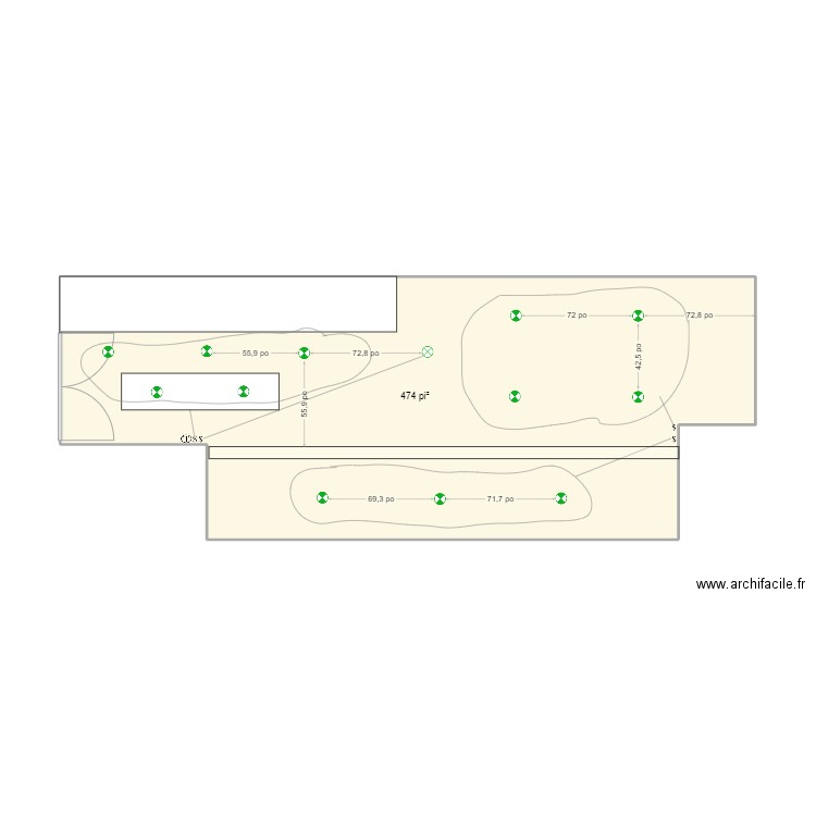 8559-PLAN-ÉLECTRICITÉ. Plan de 1 pièce et 44 m2