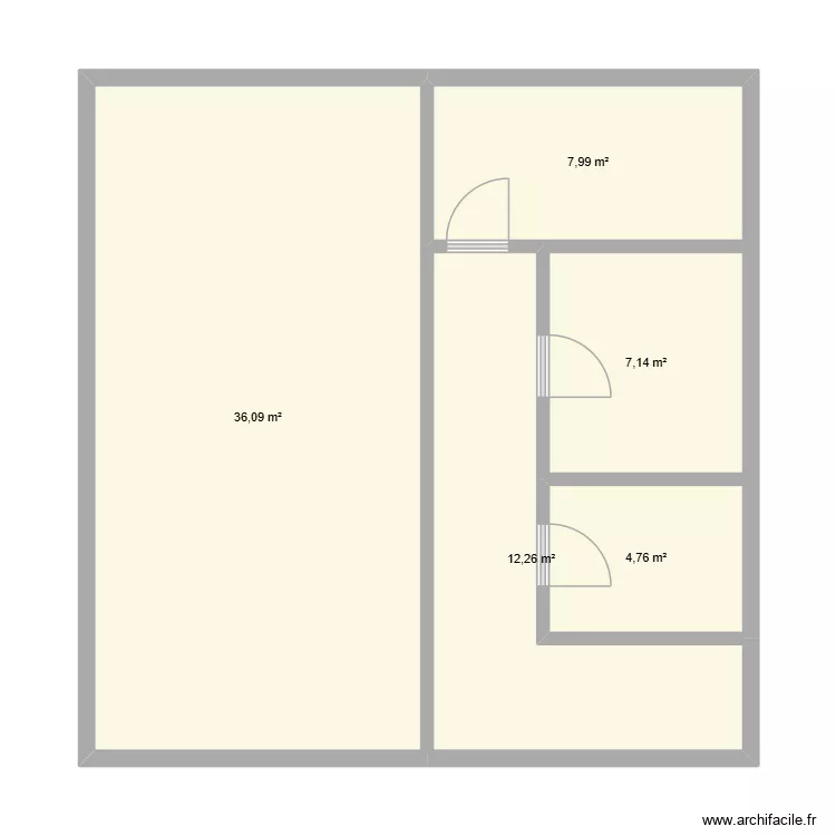 09 chikh Daoud 2 etage. Plan de 5  et 68 m²