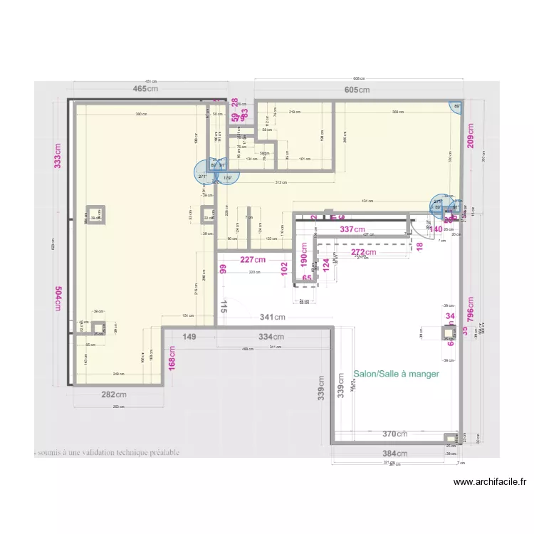 PLAZANNET PROJET. Plan de 10  et 54 m²