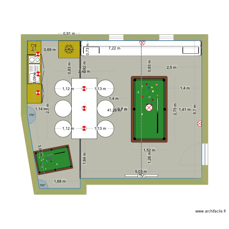 Grand-Parents Billard + babyfoot. Plan de 0 pièce et 0 m2