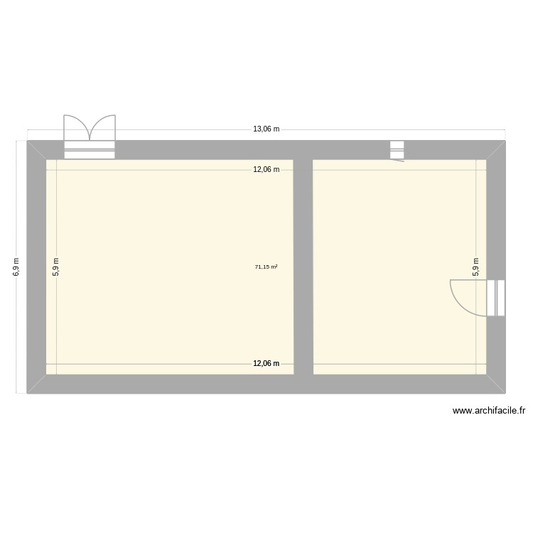 Maison_A_rdc_00. Plan de 0 pièce et 0 m2