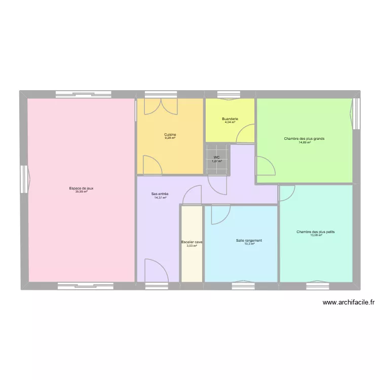 Marie. Plan de 9  et 106 m²