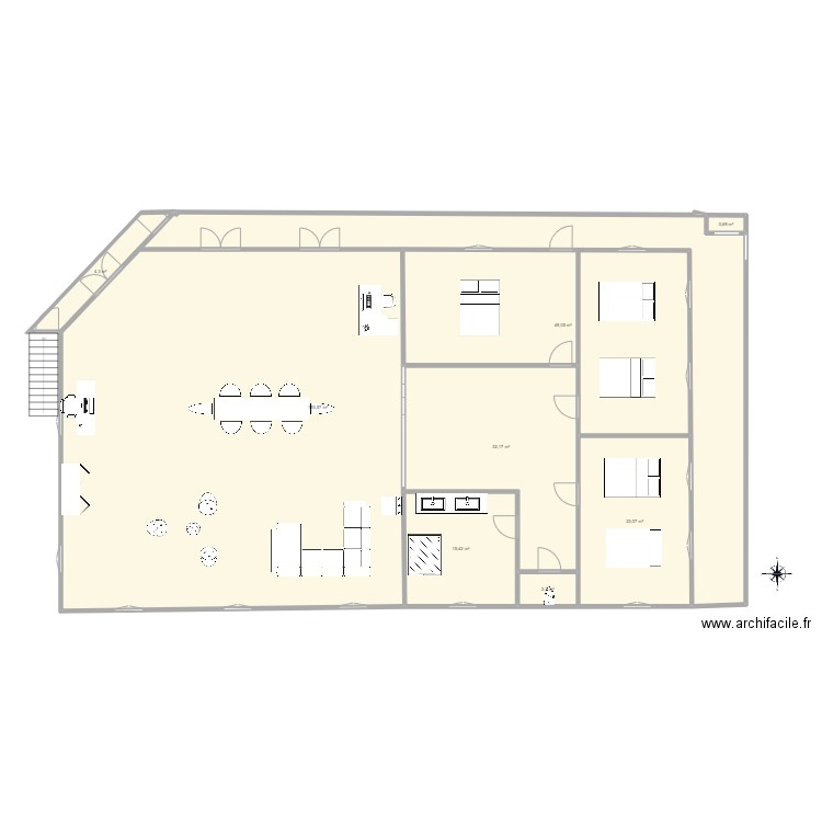 plan de masse à l'apparatement de CAPTAIN PABLO. Plan de 0 pièce et 0 m2