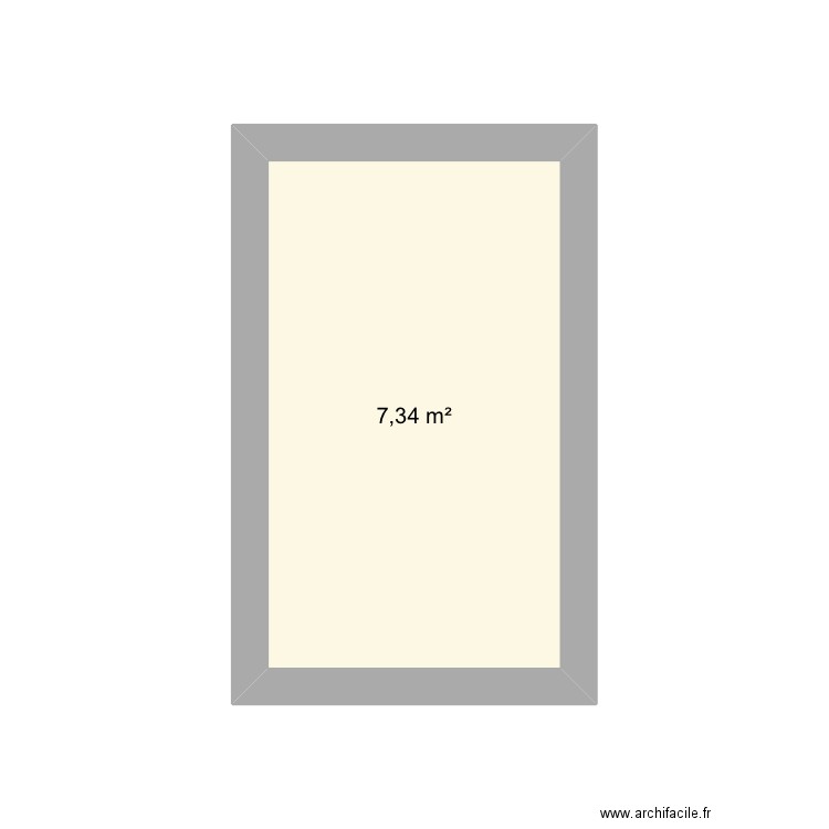 Cuisine. Plan de 1 pièce et 7 m2