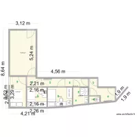 1/2 palier - Chambres + SdB Plan2