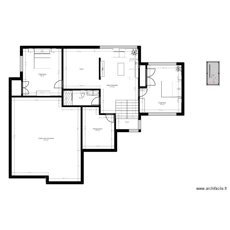 VIB ARCHITECTURE 149 SOUS-SOL 2. Plan de 9 pièces et 152 m2