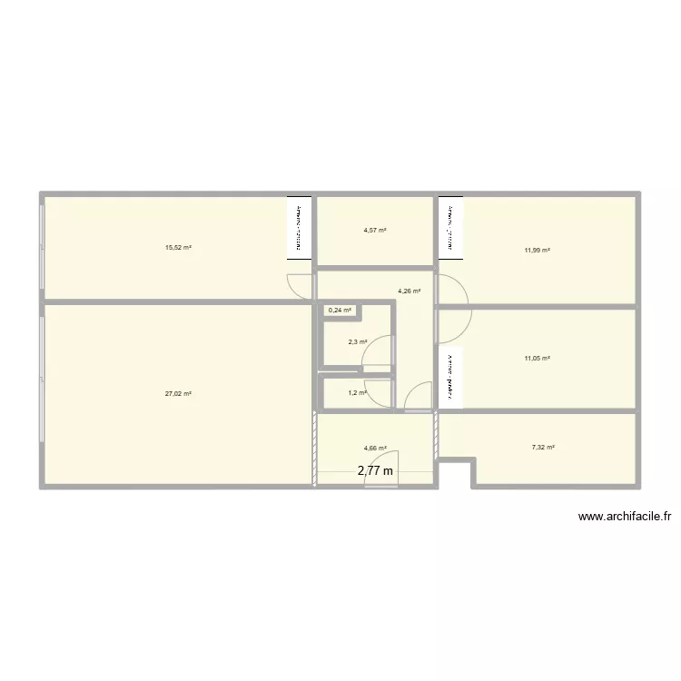 Plan Aguesseau sans cote. Plan de 