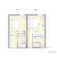 Chambre 2- sdb agrandie