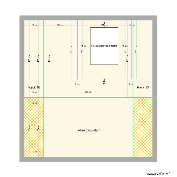 plan. Plan de 6 pièces et 55 m2