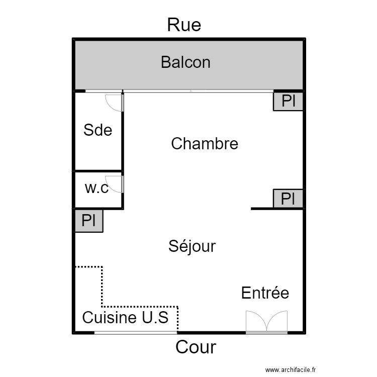 OHAYON (Cyprien). Plan de 7 pièces et 241 m2