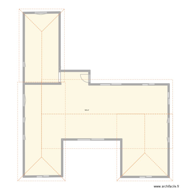 Villebrumier. Plan de 1 pièce et 165 m2