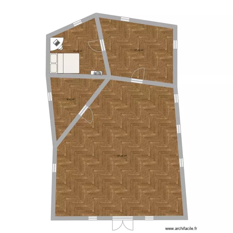 Nat. Plan de 4 Pièces et 105 m² Nat. Plan de 4 Pièces et 105 m²