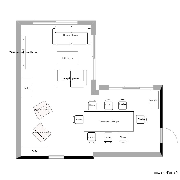 RDC Salle à manger. Plan de 0 pièce et 0 m2