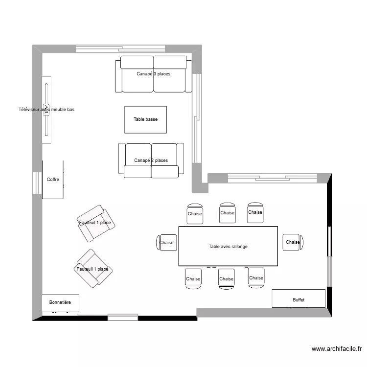 RDC Salle à manger. Plan de RDC Salle à manger. Plan de
