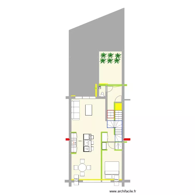 BAUCQ 77 3e étage Cuisine. Plan de 9 Pièces et 99 m² BAUCQ 77 3e étage Cuisine. Plan de 9 Pièces et 99 m²