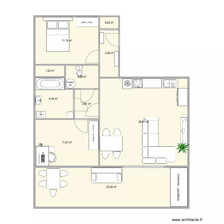 aPPARTEMENT. Plan de 10 et 90 m² aPPARTEMENT. Plan de 10 et 90 m²