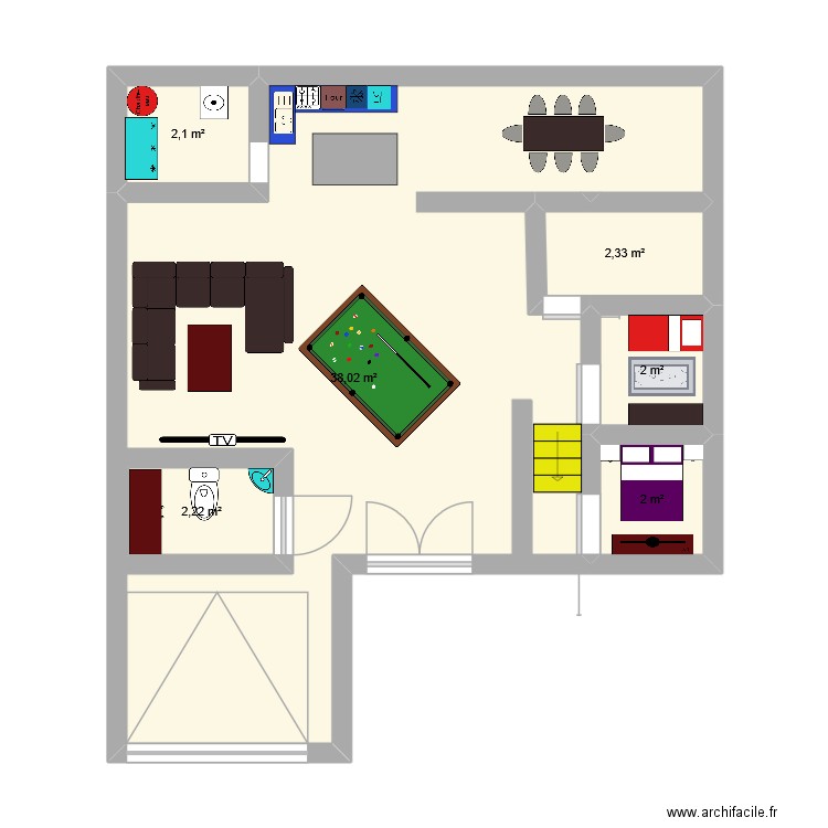 futur home whith Karl enft. Plan de 6 pièces et 53 m2