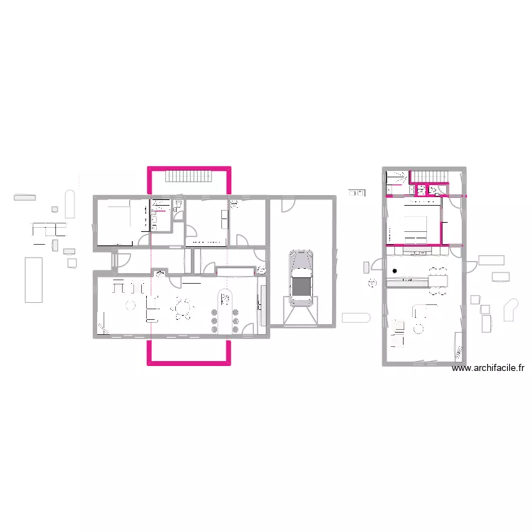 logement avec aidante. Plan de 