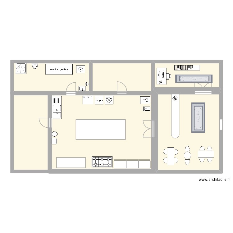 PATISSERIE. Plan de 6 pièces et 137 m2