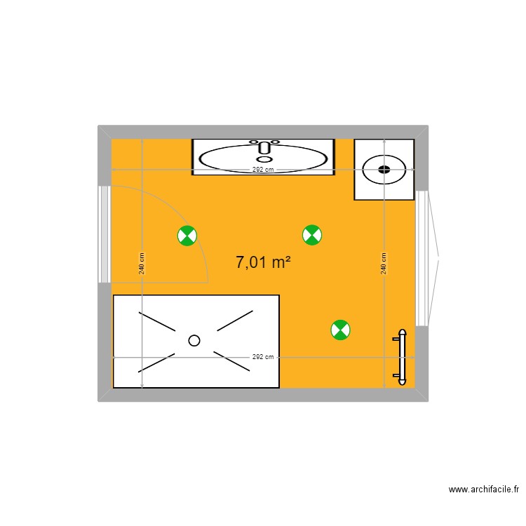 salle de bain. Plan de 0 pièce et 0 m2