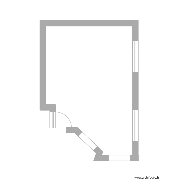 Chambre sans rien. Plan de 