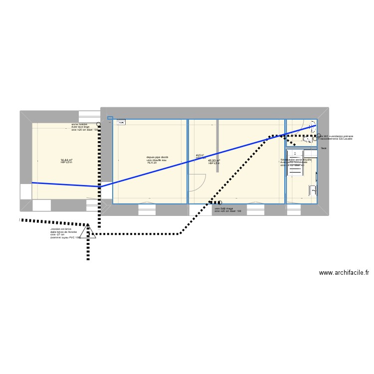 tranche 2_ réseaux 2. Plan de 2 pièces et 60 m2