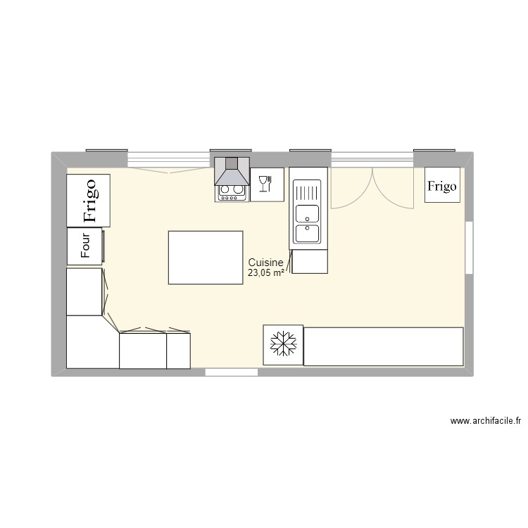 cuisine 1. Plan de 0 pièce et 0 m2