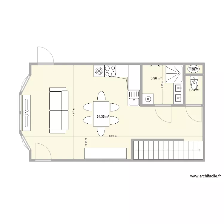 Doudeville APT 2 RDC. Plan de 
