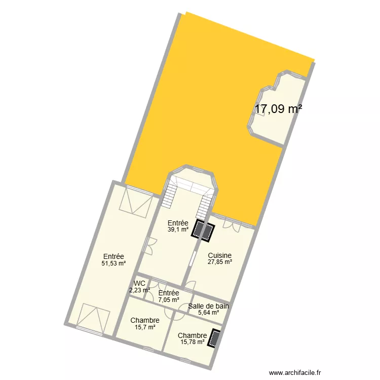 Montargis immeuble. Plan de 45 et 669 m² Montargis immeuble. Plan de 45 et 669 m²
