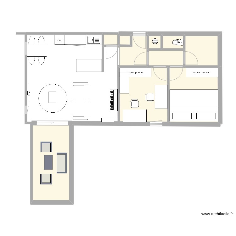appart A 1 DISPO. Plan de 11 pièces et 73 m2