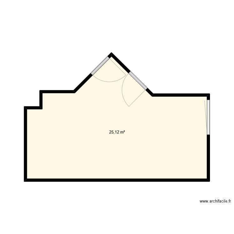 Vie scolaire. Plan de 1 pièce et 25 m2