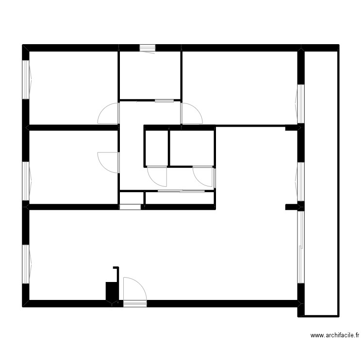 Voiron. Plan de 10 pièces et 111 m2