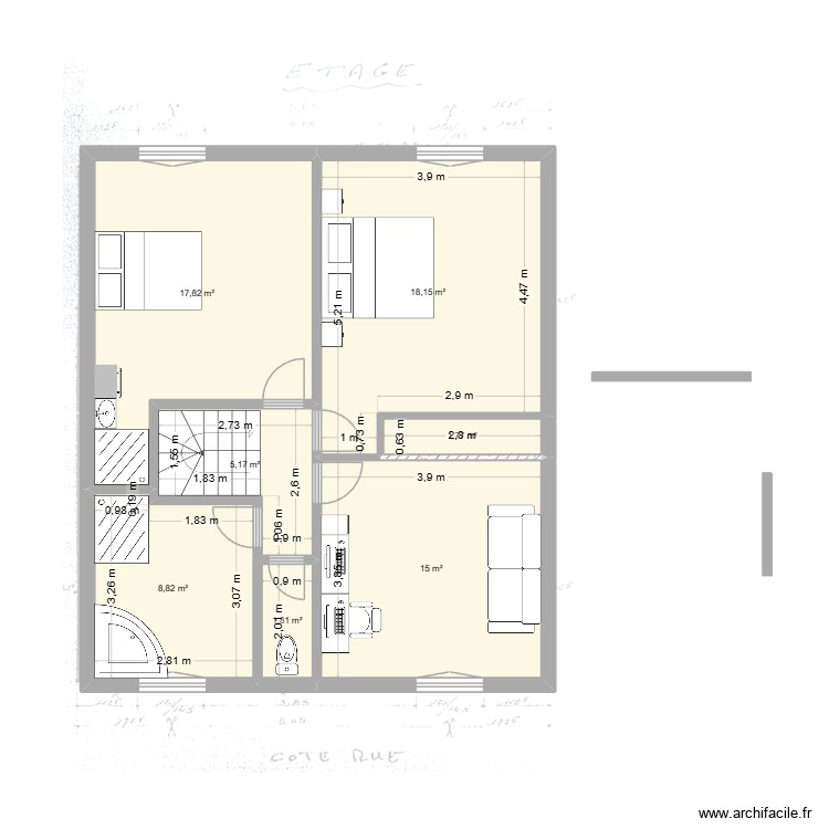 MAISON1ER. Plan de 0 pièce et 0 m2