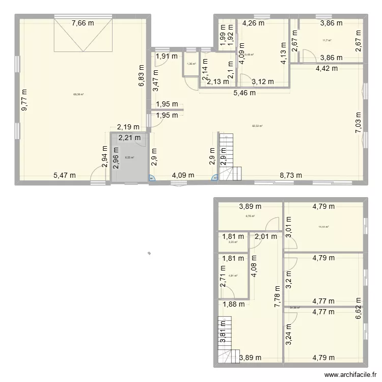 Duni&egrave;res 43. Plan de 