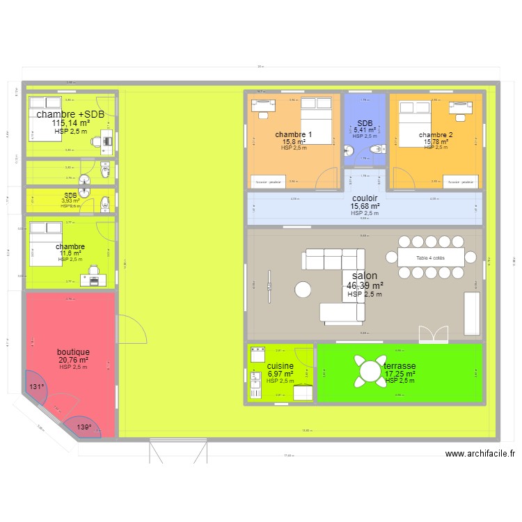 PLAN BIENVENU . Plan de 11 pièces et 408 m2