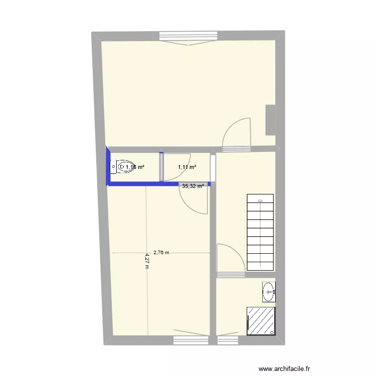 REMICOURT ETAGE 1. Plan de 3 et 38 m² REMICOURT ETAGE 1. Plan de 3 et 38 m²