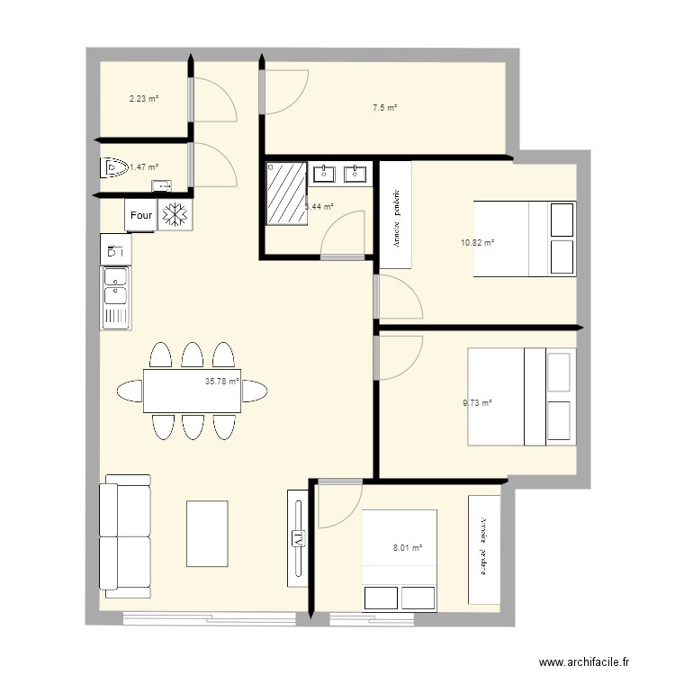 DJO_V1_2. Plan de 8 pièces et 79 m2
