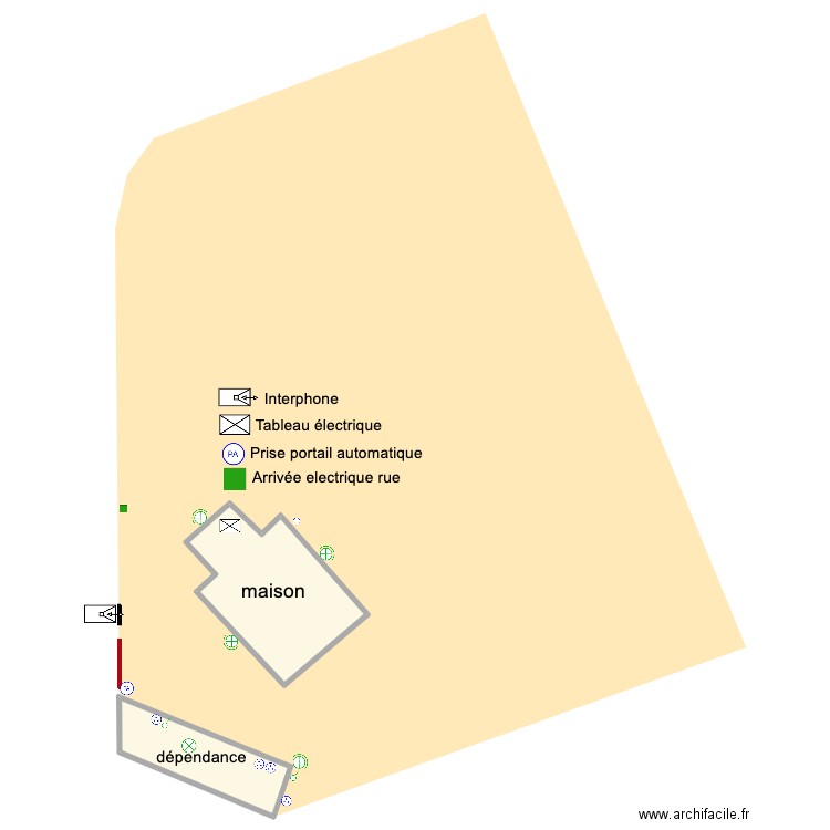 Exterieur. Plan de 2 pièces et 139 m2